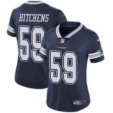 Women's Nike Dallas Cowboys #59 Anthony Hitchens Elite Navy Blue Team Color NFL Jersey