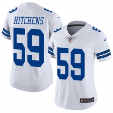 Women's Nike Dallas Cowboys #59 Anthony Hitchens Elite White NFL Jersey