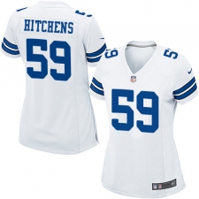 Women's Nike Dallas Cowboys #59 Anthony Hitchens Game White NFL Jersey