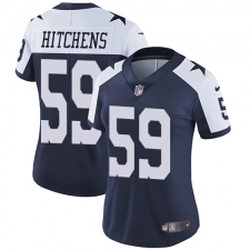 Women's Nike Dallas Cowboys #59 Anthony Hitchens Navy Blue Throwback Alternate Vapor Untouchable Limited Player NFL Jersey
