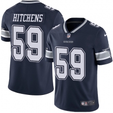 Youth Nike Dallas Cowboys #59 Anthony Hitchens Navy Blue Team Color Vapor Untouchable Limited Player NFL Jersey