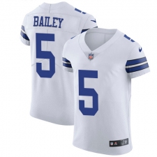 Men's Nike Dallas Cowboys #5 Dan Bailey Elite White NFL Jersey