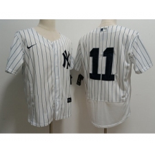 Men's New York Yankees #11 Anthony Volpe White Stitched Flex Base Nike Jersey