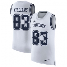 Men's Nike Dallas Cowboys #83 Terrance Williams Limited White Rush Player Name & Number Tank Top NFL Jersey