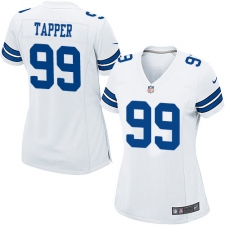 Women's Nike Dallas Cowboys #99 Charles Tapper Game White NFL Jersey