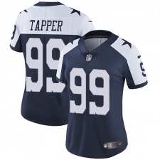 Women's Nike Dallas Cowboys #99 Charles Tapper Navy Blue Throwback Alternate Vapor Untouchable Limited Player NFL Jersey