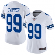 Women's Nike Dallas Cowboys #99 Charles Tapper White Vapor Untouchable Limited Player NFL Jersey