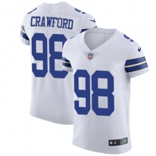 Men's Nike Dallas Cowboys #98 Tyrone Crawford Elite White NFL Jersey