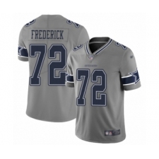 Men's Dallas Cowboys #72 Travis Frederick Limited Gray Inverted Legend Football Jersey