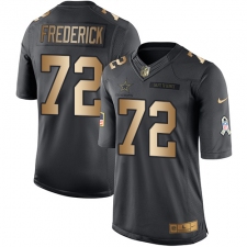 Men's Nike Dallas Cowboys #72 Travis Frederick Limited Black/Gold Salute to Service NFL Jersey