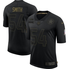 Men's Dallas Cowboys #54 Jaylon Smith Black Nike 2020 Salute To Service Limited Jersey