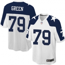 Men's Nike Dallas Cowboys #79 Chaz Green Game White Throwback Alternate NFL Jersey