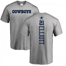 NFL Nike Dallas Cowboys #21 Ezekiel Elliott Ash Backer T-Shirt