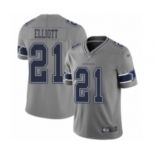 Youth Dallas Cowboys #21 Ezekiel Elliott Limited Gray Inverted Legend Football Jersey