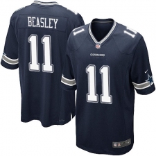 Men's Nike Dallas Cowboys #11 Cole Beasley Game Navy Blue Team Color NFL Jersey