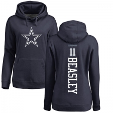 NFL Women's Nike Dallas Cowboys #11 Cole Beasley Navy Blue Backer Pullover Hoodie