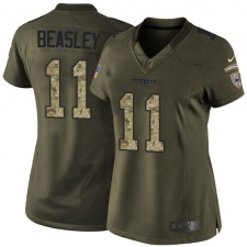 Women's Nike Dallas Cowboys #11 Cole Beasley Elite Green Salute to Service NFL Jersey