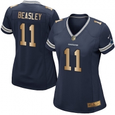 Women's Nike Dallas Cowboys #11 Cole Beasley Elite Navy/Gold Team Color NFL Jersey