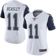 Women's Nike Dallas Cowboys #11 Cole Beasley Limited White Rush Vapor Untouchable NFL Jersey