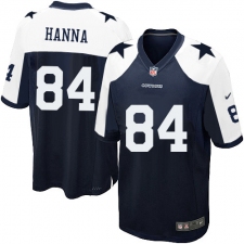 Men's Nike Dallas Cowboys #84 James Hanna Game Navy Blue Throwback Alternate NFL Jersey