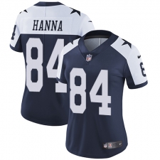 Women's Nike Dallas Cowboys #84 James Hanna Elite Navy Blue Throwback Alternate NFL Jersey
