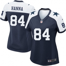 Women's Nike Dallas Cowboys #84 James Hanna Game Navy Blue Throwback Alternate NFL Jersey