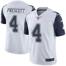 Men's Nike Dallas Cowboys #4 Dak Prescott Limited White Rush Vapor Untouchable NFL Jersey