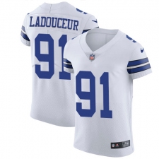 Men's Nike Dallas Cowboys #91 L. P. Ladouceur Elite White NFL Jersey