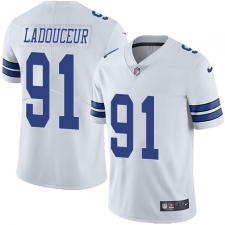 Youth Nike Dallas Cowboys #91 L. P. Ladouceur White Vapor Untouchable Limited Player NFL Jersey
