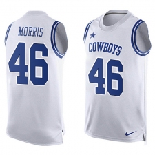 Men's Nike Dallas Cowboys #46 Alfred Morris Limited White Player Name & Number Tank Top NFL Jersey