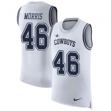 Men's Nike Dallas Cowboys #46 Alfred Morris Limited White Rush Player Name & Number Tank Top NFL Jersey
