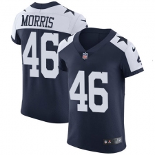 Men's Nike Dallas Cowboys #46 Alfred Morris Navy Blue Throwback Alternate Vapor Untouchable Elite Player NFL Jersey