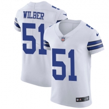 Men's Nike Dallas Cowboys #51 Kyle Wilber Elite White NFL Jersey