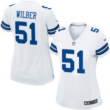 Women's Nike Dallas Cowboys #51 Kyle Wilber Game White NFL Jersey