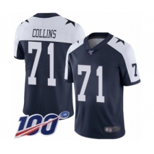 Men's Dallas Cowboys #71 La'el Collins Navy Blue Throwback Alternate Vapor Untouchable Limited Player 100th Season Football Jersey