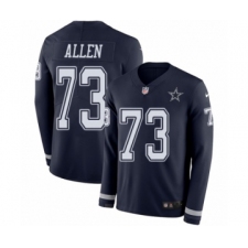 Men's Nike Dallas Cowboys #73 Larry Allen Limited Navy Blue Therma Long Sleeve NFL Jersey