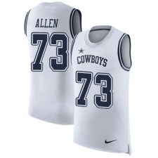 Men's Nike Dallas Cowboys #73 Larry Allen Limited White Rush Player Name & Number Tank Top NFL Jersey