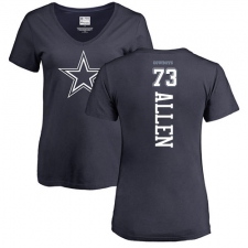 NFL Women's Nike Dallas Cowboys #73 Larry Allen Navy Blue Backer T-Shirt