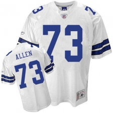 Reebok Dallas Cowboys #73 Larry Allen Authentic White Legend Throwback NFL Jersey