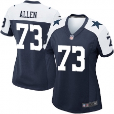 Women's Nike Dallas Cowboys #73 Larry Allen Game Navy Blue Throwback Alternate NFL Jersey