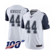 Men's Dallas Cowboys #44 Robert Newhouse Limited White Rush Vapor Untouchable 100th Season Football Jersey