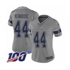 Women's Dallas Cowboys #44 Robert Newhouse Limited Gray Inverted Legend 100th Season Football Jersey