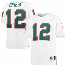 Men Mitchell & Ness Bob Griese Miami Dolphins White 1972 Throwback Authentic Jersey