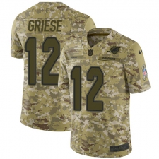 Men's Nike Miami Dolphins #12 Bob Griese Limited Camo 2018 Salute to Service NFL Jersey
