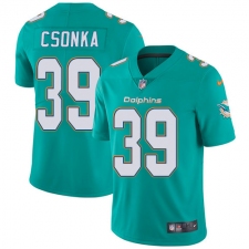 Youth Nike Miami Dolphins #39 Larry Csonka Elite Aqua Green Team Color NFL Jersey
