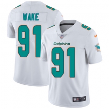 Men's Nike Miami Dolphins #91 Cameron Wake White Vapor Untouchable Limited Player NFL Jersey
