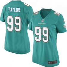 Women's Nike Miami Dolphins #99 Jason Taylor Game Aqua Green Team Color NFL Jersey
