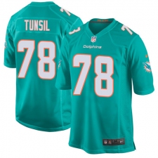 Men's Nike Miami Dolphins #78 Laremy Tunsil Game Aqua Green Team Color NFL Jersey