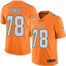 Men's Nike Miami Dolphins #78 Laremy Tunsil Limited Orange Rush Vapor Untouchable NFL Jersey
