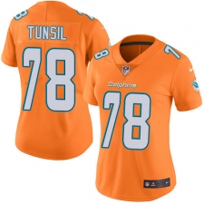 Women's Nike Miami Dolphins #78 Laremy Tunsil Limited Orange Rush Vapor Untouchable NFL Jersey